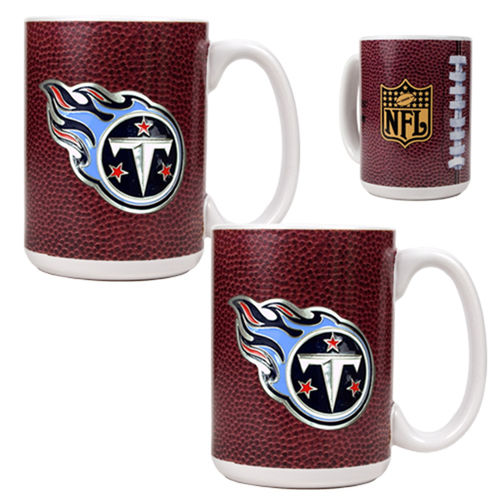 Tennessee Titans NFL 2pc Gameball Ceramic Mug Set - Primary logo