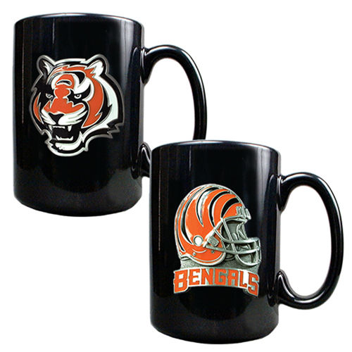 Cincinnati Bengals NFL 2pc Coffee Mug Set-Helmet/Primary Logocincinnati 