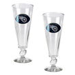 Tennessee Titans NFL 2pc Pilsner Glass Set with Football on stem - Oval Logo
