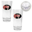 Tampa Bay Buccaneers NFL 2pc Pint Ale Glass Set with Football Bottom - Oval Logo