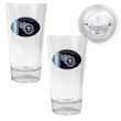 Tennessee Titans NFL 2pc Pint Ale Glass Set with Football Bottom - Oval Logo
