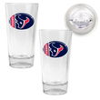 Houston Texans NFL 2pc Pint Ale Glass Set with Football Bottom - Oval Logo