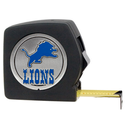 Detroit Lions NFL 25' Black Tape Measure