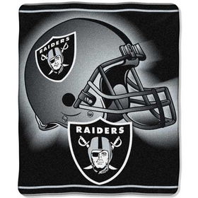 Oakland Raiders NFL Royal Plush Raschel Blanket (Tonal Series) (50 x 60")"oakland 