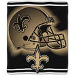 New Orleans Saints NFL Royal Plush Raschel Blanket (Tonal Series) (50 x 60)