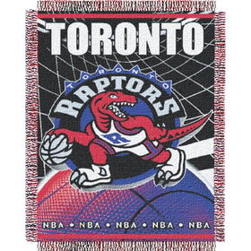 Toronto Raptors NBA Triple Woven Jacquard Throw (019 Series) (48x60")"toronto 