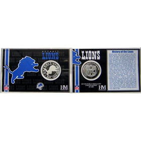 Detriot Lions Team History Coin Carddetriot 