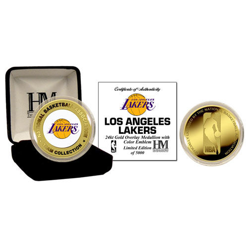 Los Angeles Lakers 24Kt Gold And Color Team Coinlos 