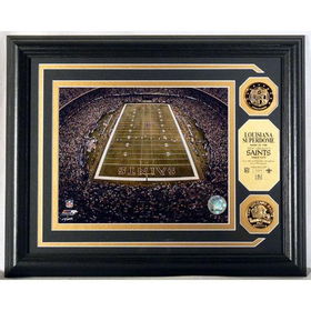 New Orleans Saints Louisiana Superdome NFL Stadium Photo Mint w/ 2 24KT Gold Coinsorleans 