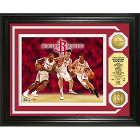 Houston Rockets Big Three 24KT Gold Coin Photo Minthouston 
