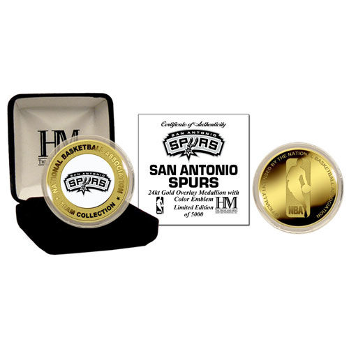 San Antonio Spurs 24Kt Gold And Color Team Logo Coinsan 