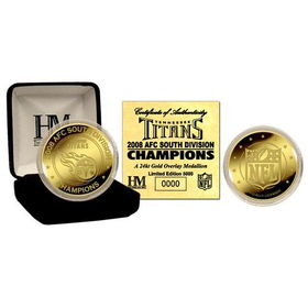 Tennessee Titans '08 AFC South Division Champions 24KT Gold Cointennessee 