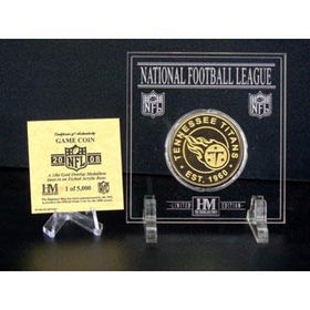 Tennessee Titans 24KT Gold - 2008 Official NFL Game Coin in Archival Etched Acrylictennessee 