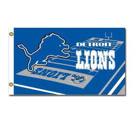 Detroit Lions NFL Field Design 3'x5' Banner Flagdetroit 