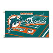 Miami Dolphins NFL Field Design 3'x5' Banner Flag