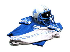 Detroit Lions Youth NFL Team Helmet and Uniform Set  (Medium)detroit 