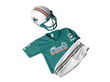 Miami Dolphins Youth NFL Team Helmet and Uniform Set  (Medium)