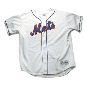 New York Mets MLB Replica Team Jersey (Alternate Home White) (Small)york 
