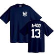 Alex Rodriguez (New York Yankees) Youth\" Name and Number T-Shirt (Navy) (Small)\"