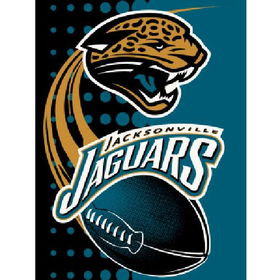 Jacksonville Jaguars NFL Royal Plush Raschel Blanket (Flash Series) (60x80")"jacksonville 