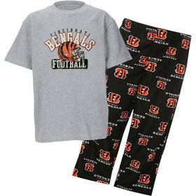 Cincinnati Bengals NFL Youth Short SS Tee & Printed Pant Combo Pack (Small)cincinnati 