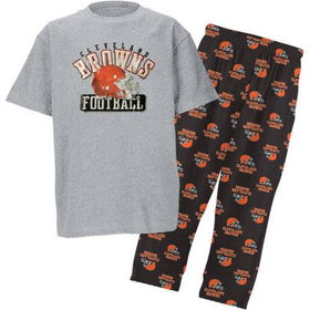 Cleveland Browns NFL Youth Short SS Tee & Printed Pant Combo Pack (Large)cleveland 
