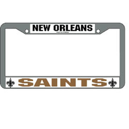 New Orleans Saints NFL Chrome License Plate Frame