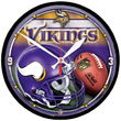 Minnesota Vikings NFL Round Wall Clock